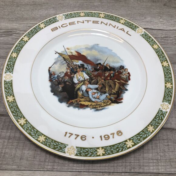COLLECTOR'S BATTLE OF BUNKERHILL BICENTENNIAL PLATE 1776-1976 FAMOUS ARTWORK - Picture 1 of 6